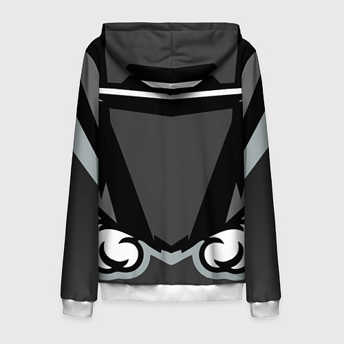 Мужская толстовка на молнии Зверь / 3D-Белый – фото 2