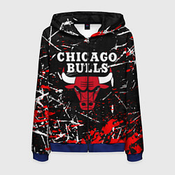 Толстовка 3D на молнии мужская CHICAGO BULLS, цвет: 3D-синий