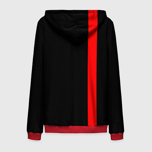 Мужская толстовка на молнии CHICAGO BULLS / 3D-Красный – фото 2