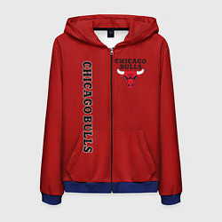 Толстовка 3D на молнии мужская CHICAGO BULLS, цвет: 3D-синий