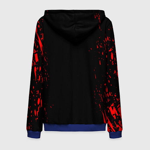 Мужская толстовка на молнии CHICAGO BULLS / 3D-Синий – фото 2