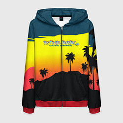 Толстовка 3D на молнии мужская HOTLINE MIAMI2, цвет: 3D-красный