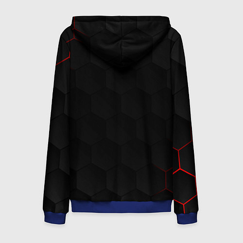 Мужская толстовка на молнии HONDA / 3D-Синий – фото 2