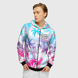 Толстовка 3D на молнии мужская GTA VICE CITY, цвет: 3D-черный — фото 2