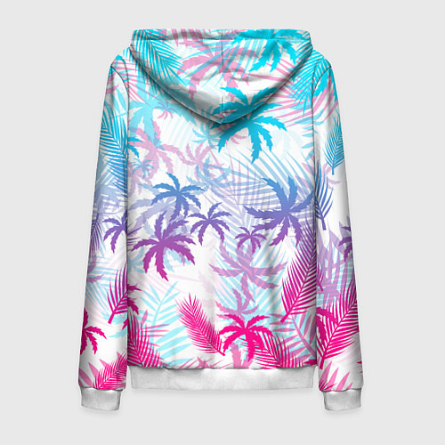 Мужская толстовка на молнии GTA VICE CITY / 3D-Белый – фото 2