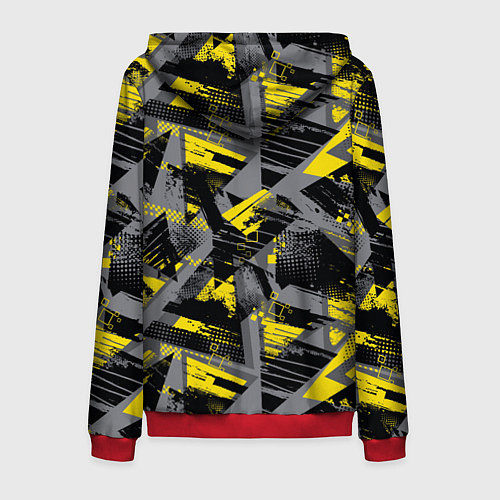 Мужская толстовка на молнии Спортивный стиль / 3D-Красный – фото 2