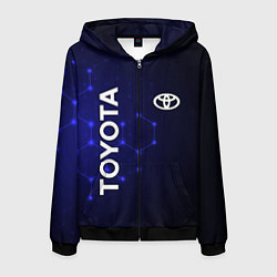 Толстовка 3D на молнии мужская TOYOTA, цвет: 3D-черный