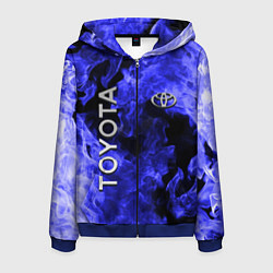Толстовка 3D на молнии мужская TOYOTA, цвет: 3D-синий