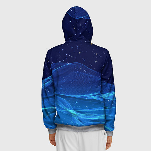 Мужская толстовка на молнии Соник / 3D-Меланж – фото 4