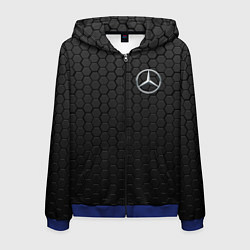 Толстовка 3D на молнии мужская MERCEDES-BENZ AMG, цвет: 3D-синий