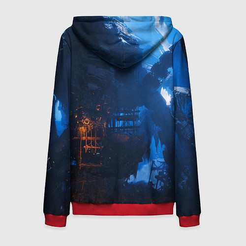 Мужская толстовка на молнии HORIZON ZERO DAWN / 3D-Красный – фото 2