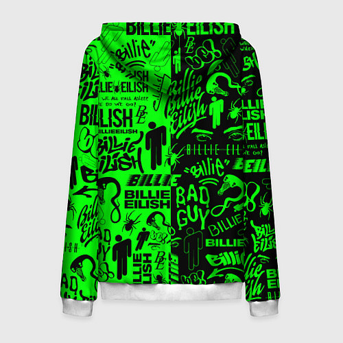 Мужская толстовка на молнии BILLIE EILISH БИЛЛИ АЙЛИШ / 3D-Белый – фото 2