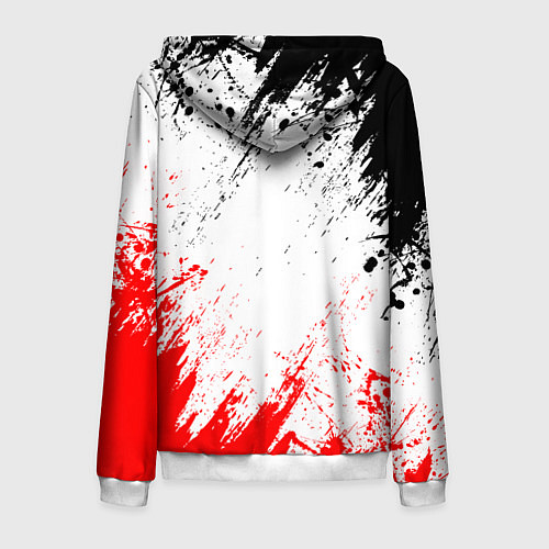 Мужская толстовка на молнии THE LAST OF US II / 3D-Белый – фото 2