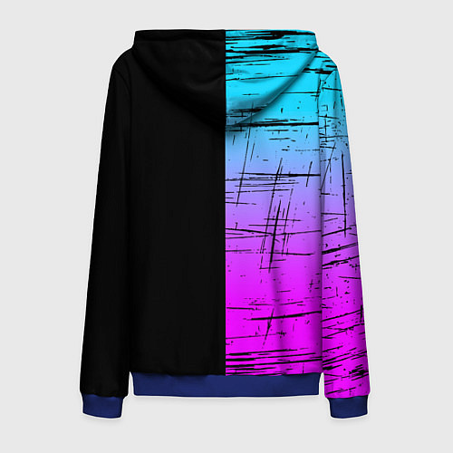 Мужская толстовка на молнии FORTNITE MARSHMELLO / 3D-Синий – фото 2