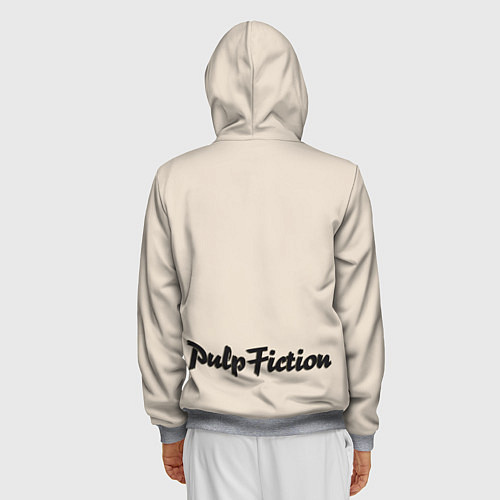 Мужская толстовка на молнии Криминальное чтиво / 3D-Меланж – фото 4