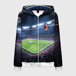 Толстовка 3D на молнии мужская FC MILAN, цвет: 3D-белый