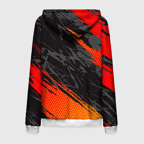 Мужская толстовка на молнии Форма для мотокросса FOX / 3D-Белый – фото 2