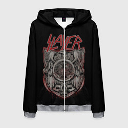 Толстовка 3D на молнии мужская Slayer, цвет: 3D-меланж