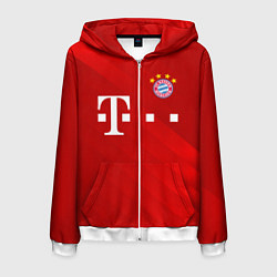 Толстовка 3D на молнии мужская FC Bayern Munchen, цвет: 3D-белый