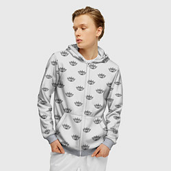 Толстовка 3D на молнии мужская Глаза, цвет: 3D-меланж — фото 2