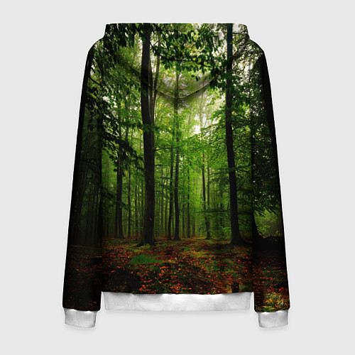 Мужская толстовка на молнии Лес / 3D-Белый – фото 2