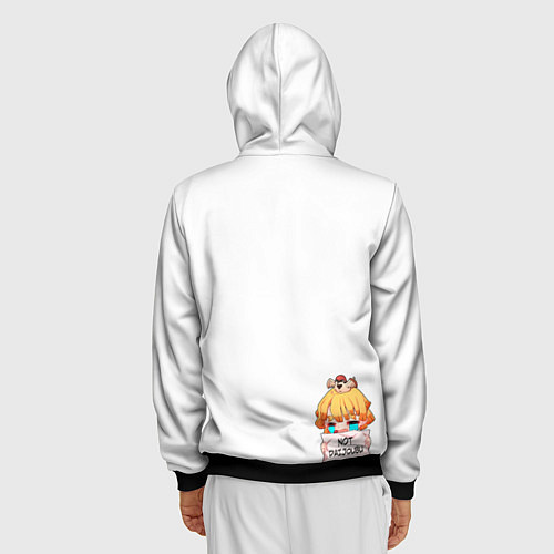 Мужская толстовка на молнии Клинок, рассекающий демонов / 3D-Черный – фото 4