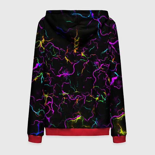 Мужская толстовка на молнии Fortnite Молнии / 3D-Красный – фото 2