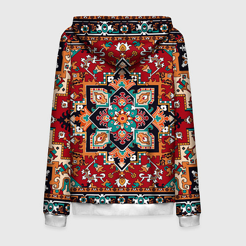 Мужская толстовка на молнии Классический ковер / 3D-Белый – фото 2