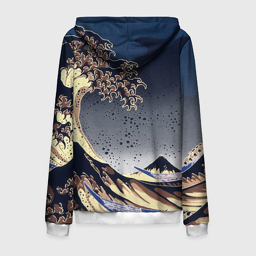 Мужская толстовка на молнии Ghost of Tsushima / 3D-Белый – фото 2