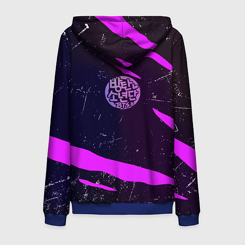 Мужская толстовка на молнии BTS / 3D-Синий – фото 2