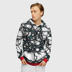 Толстовка 3D на молнии мужская NEIROLINK, цвет: 3D-красный — фото 2