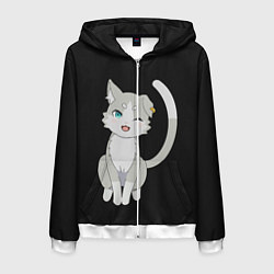 Толстовка 3D на молнии мужская Re:Zero, цвет: 3D-белый