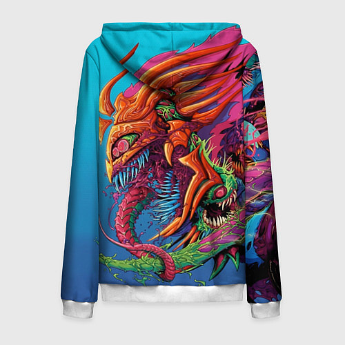 Мужская толстовка на молнии HyperBeast / 3D-Белый – фото 2