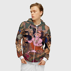 Толстовка 3D на молнии мужская BRING ME THE HORIZON ART, цвет: 3D-белый — фото 2