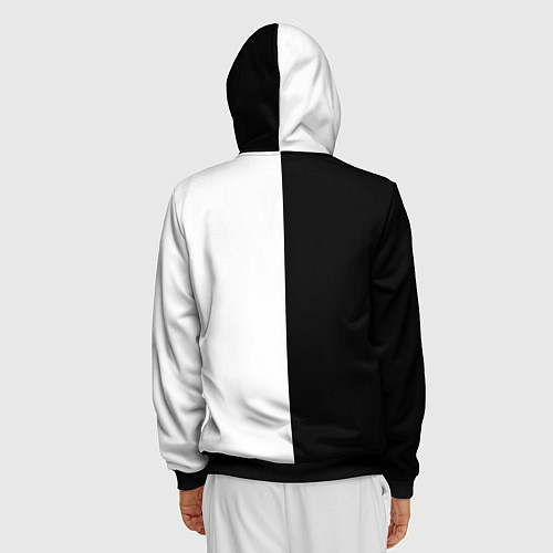 Мужская толстовка на молнии Черный кот / 3D-Черный – фото 4