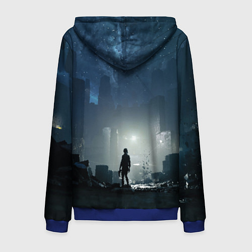 Мужская толстовка на молнии Control Контрол / 3D-Синий – фото 2