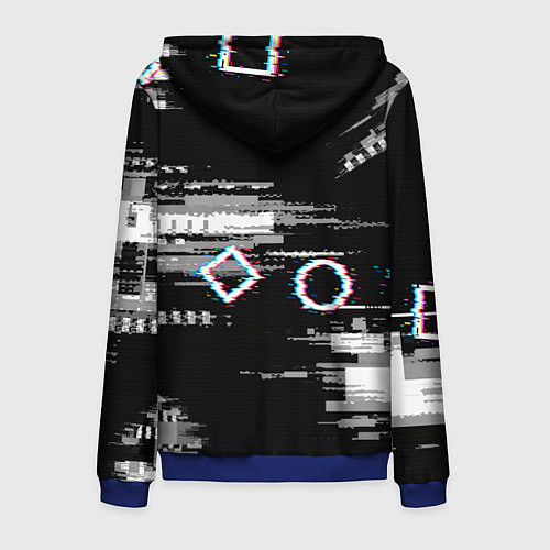 Мужская толстовка на молнии Watch Dogs / 3D-Синий – фото 2