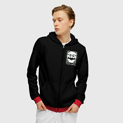 Толстовка 3D на молнии мужская MP ROBOT, цвет: 3D-красный — фото 2