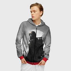 Толстовка 3D на молнии мужская СТАЛКЕР 2, цвет: 3D-красный — фото 2