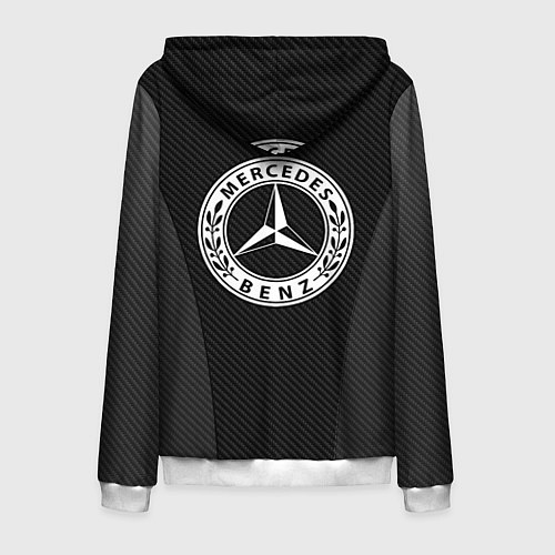 Мужская толстовка на молнии MERCEDES-BENZ / 3D-Белый – фото 2