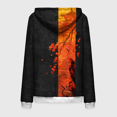 Мужская толстовка на молнии ЦАПЛЯ / 3D-Белый – фото 2