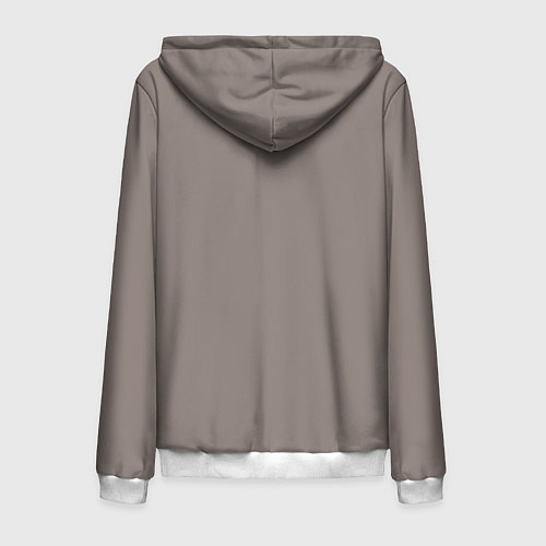 Мужская толстовка на молнии Флора / 3D-Белый – фото 2