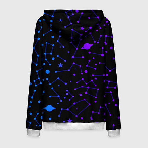 Мужская толстовка на молнии AMONG US ROCKET / 3D-Белый – фото 2