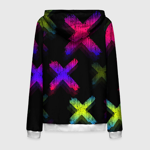 Мужская толстовка на молнии Крестики / 3D-Белый – фото 2