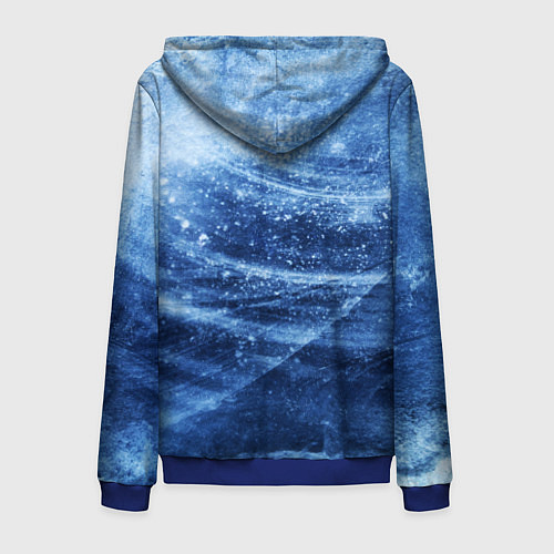 Мужская толстовка на молнии Among us Happy New Year / 3D-Синий – фото 2