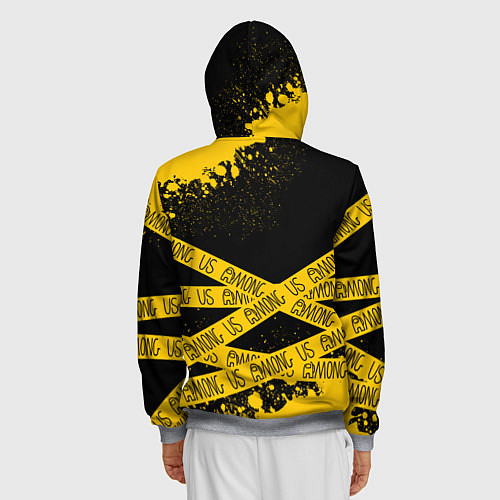 Мужская толстовка на молнии AMONG US Амонг Ас / 3D-Меланж – фото 4