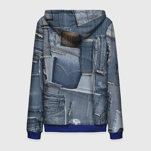 Мужская толстовка на молнии Jeans life / 3D-Синий – фото 2