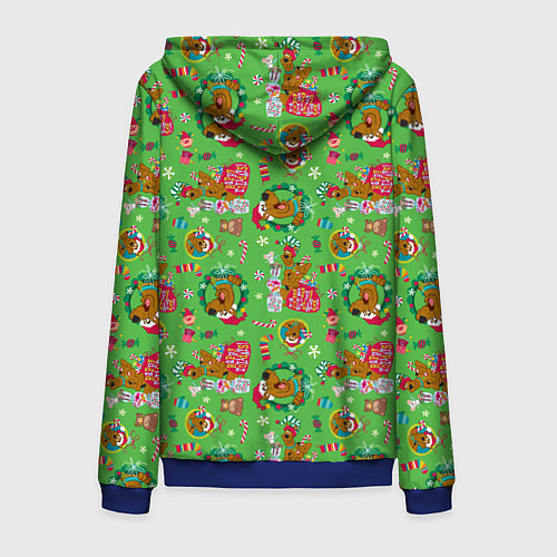 Мужская толстовка на молнии Scooby-Doo / 3D-Синий – фото 2