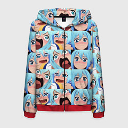 Мужская толстовка на молнии Аква Коносуба Aqua Konosuba