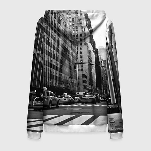 Мужская толстовка на молнии Among Us по улицам Нью-Йорка / 3D-Белый – фото 2